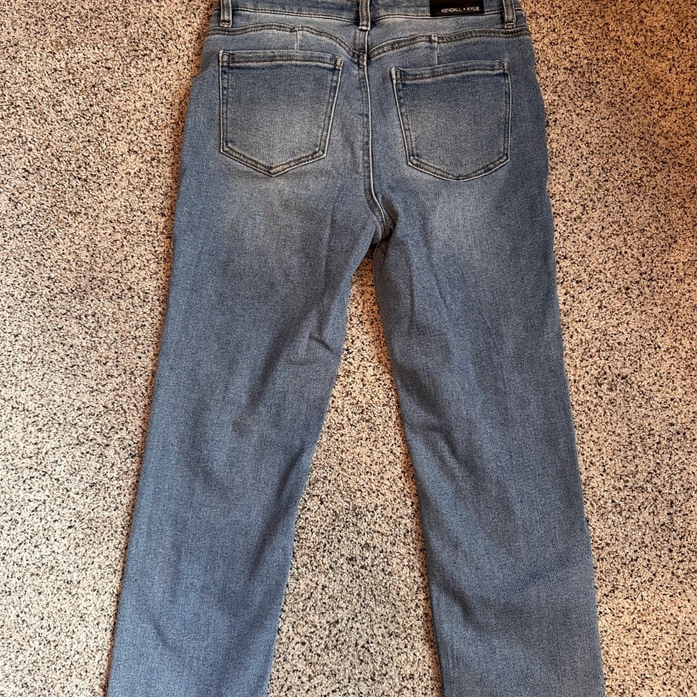 Kendall & Kylie Distressed Blue Boyfriend Jeans - Picture 2 of 5